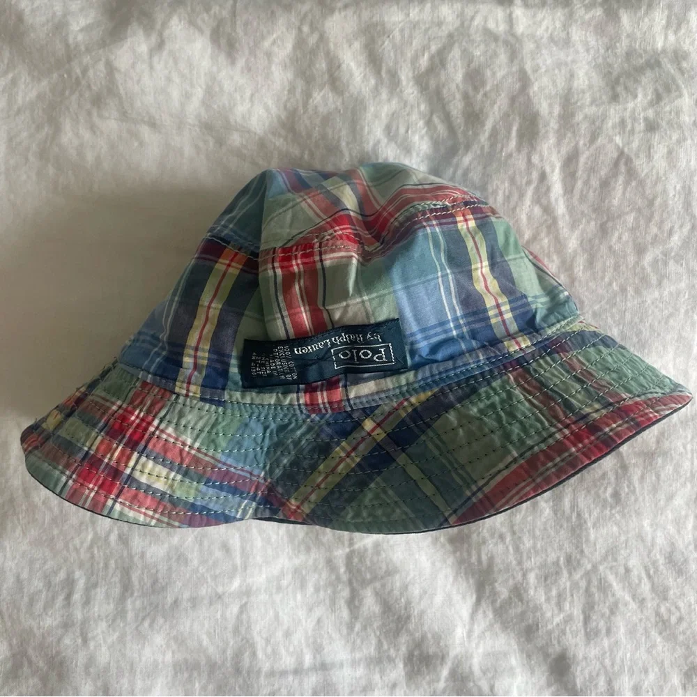 3 for $30 | Polo Ralph Lauren Plaid Bucket Fisherman Hat | Reversible | 2yr—4yr - Picture 6 of 8